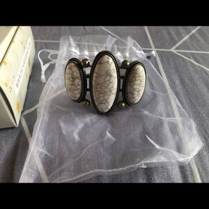 Winston Cuff Bracelet marble looking stones Plunder New with Box